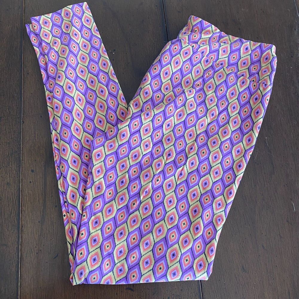 LuLaRoe Leggings Womens Tall & Curvy‎ Multicolor Printed Pull-On Performance